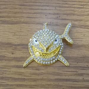Iced out shark pendant